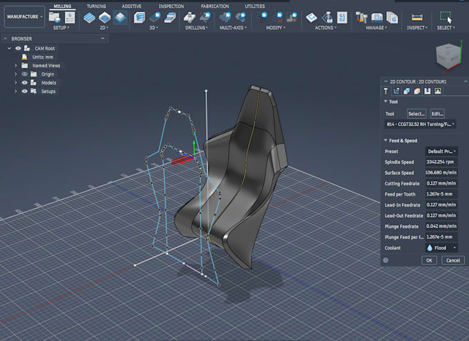 generate a 3d model and provide cnc codes and 3d renders