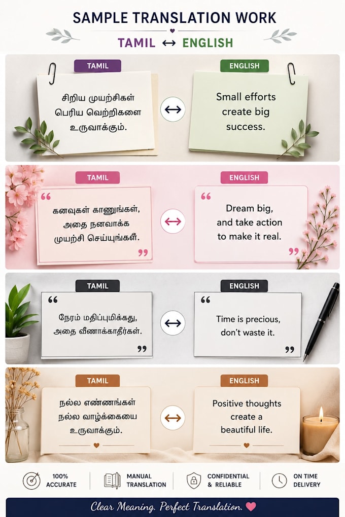 manually translate tamil and english content