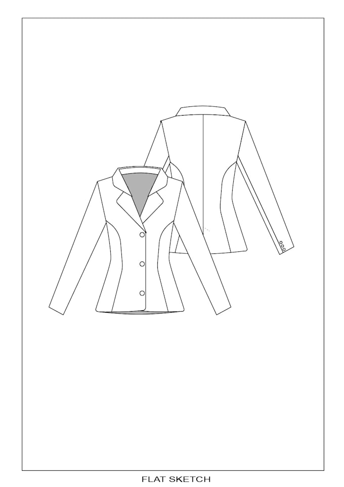 create professional fashion flat sketches