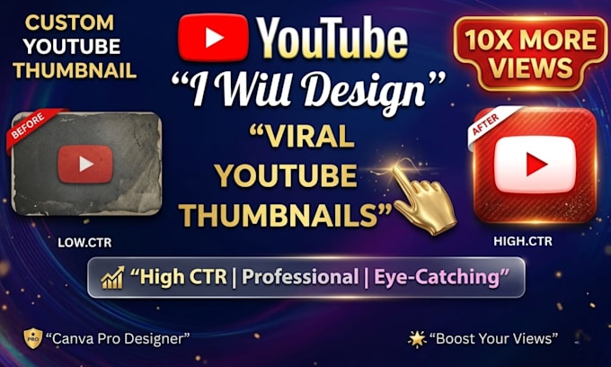 design catchy youtube thumbnail in canva pro