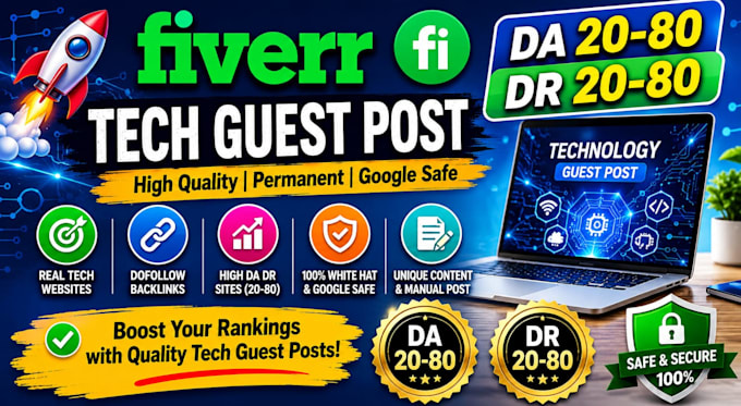 build tech backlinks via tech guest post on high da tech sites to rank blogs