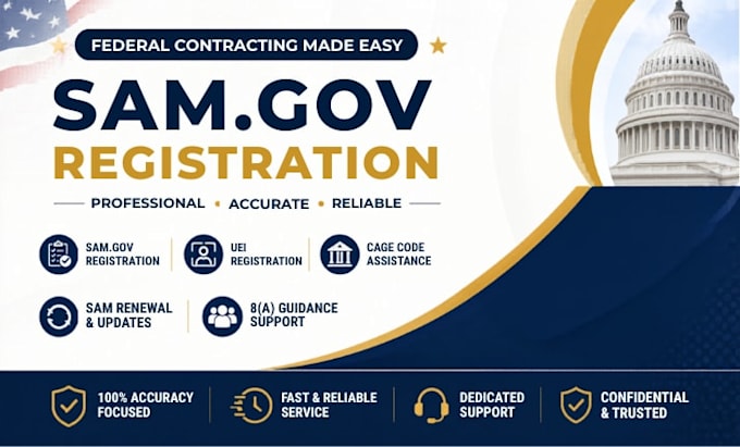 assist with sam gov registration uei cage code