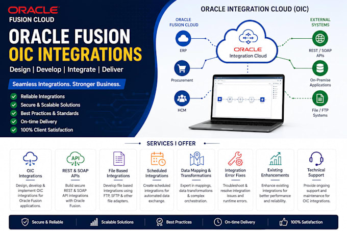 develop oracle fusion oic integrations and apis