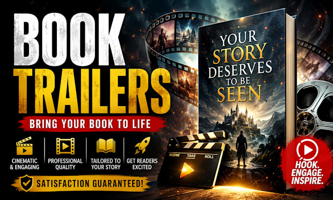 set up a stylish book trailer for your novel, and book trailer promotion