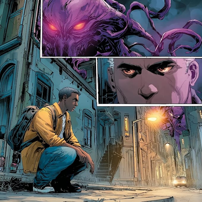 comic book illustration with comic book illustrator