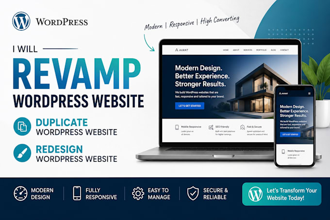revamp wordpress website duplicate wordpress website redesign wordpress website