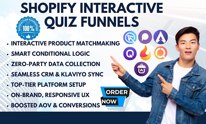 setup shopify interactive quiz funnels via octaneai revenuehunt prehook typeform