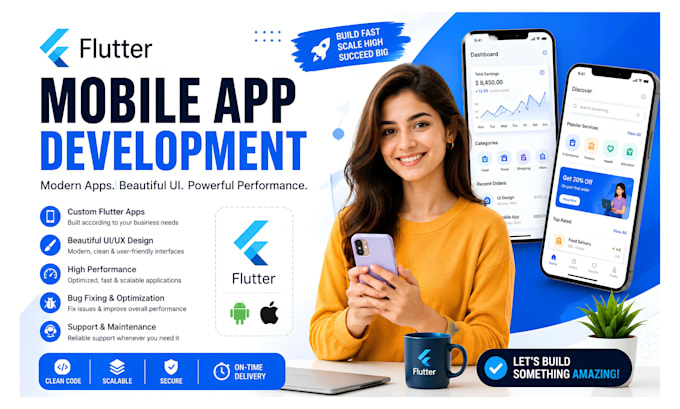 do flutter mobile app development for android and ios