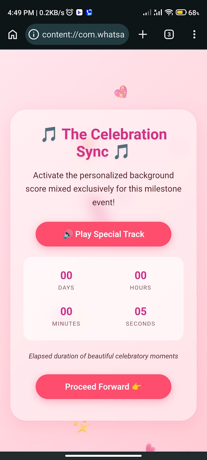design an interactive birthday, wedding, or event website