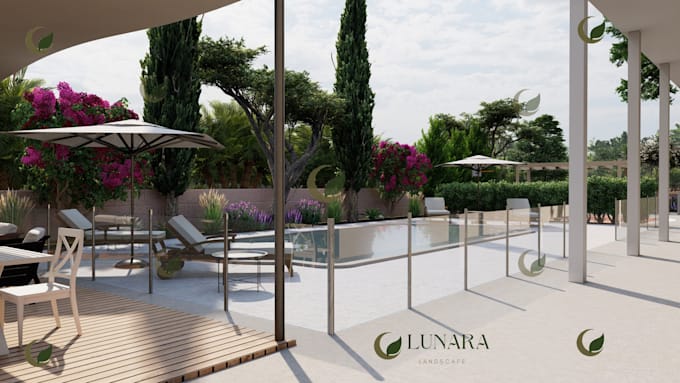 design luxury  backyard landscapes with 3d visualization