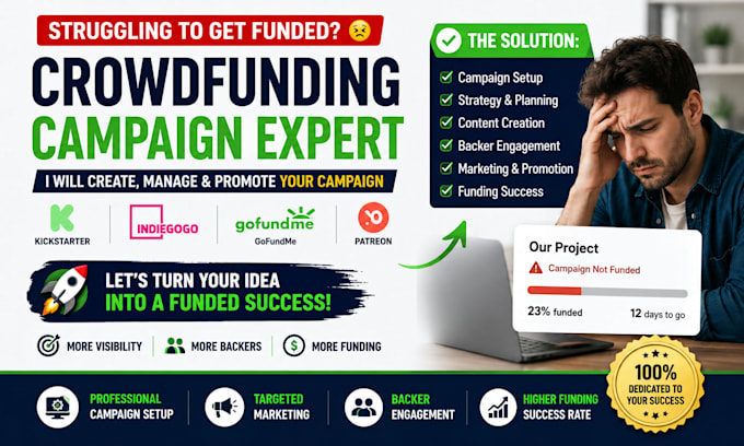 expert crowdfunding support campaign management for project