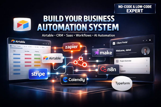 be your airtable database and softr,zapier,n8n expert