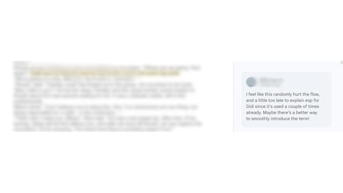 beta read your work and give inline comments for live reaction