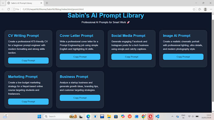 write ai prompts for your business