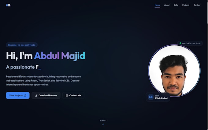 create a responsive portfolio website