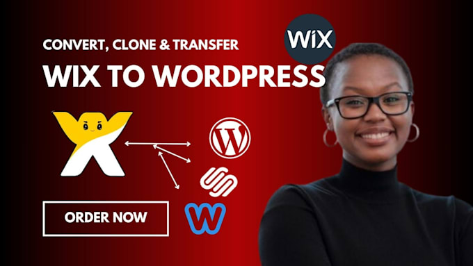 convert clone or transfer wix, weebly, webflow, squarespace to wordpress website
