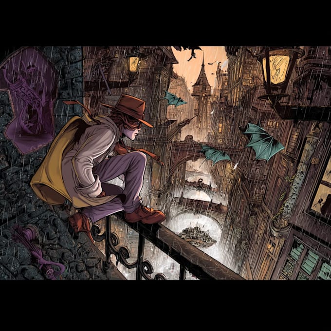 draw manga comic book, webtoon anime illustration