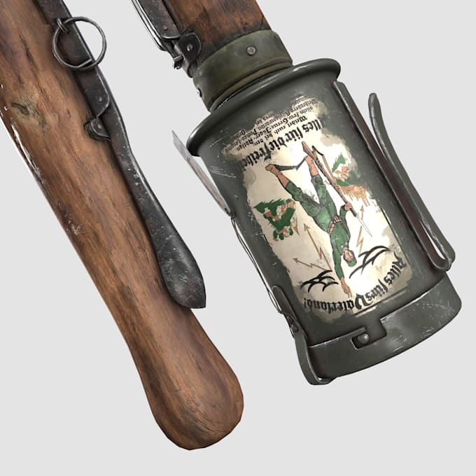 do realistic 3d hard surface modeling and game ready props