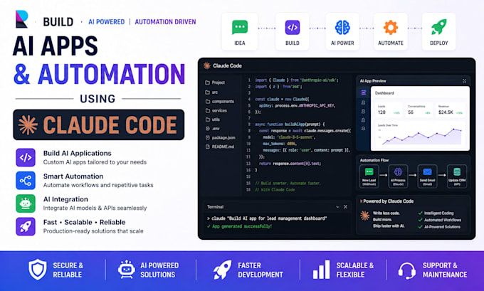 build ai apps and automation using claude code