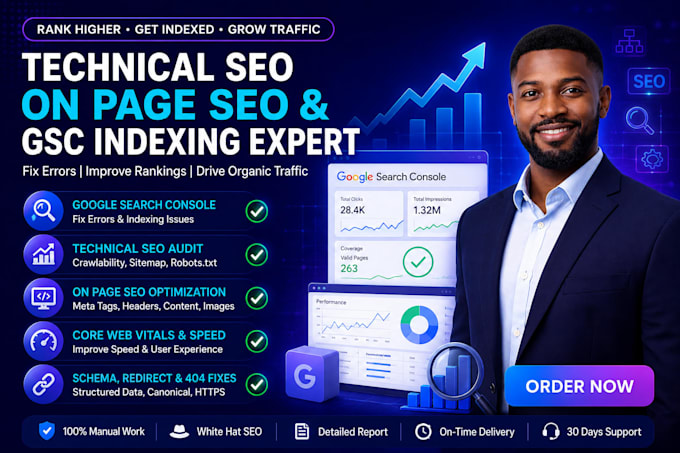 fix technical SEO gsc indexing and on page issues
