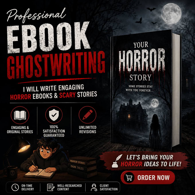 write a scary horror ebook with strong suspense