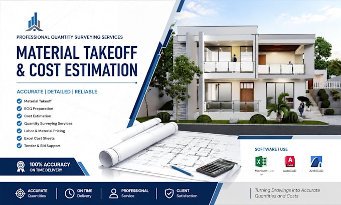 do accurate material takeoff, boq and cost estimation