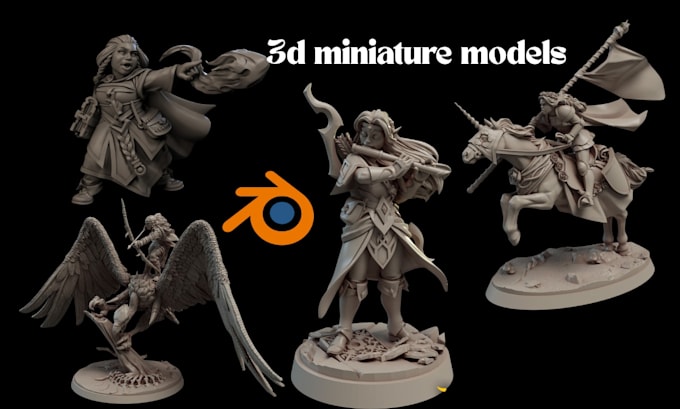 sculpt 3d miniature model tabletop warhammer character dnd mini figures stl file
