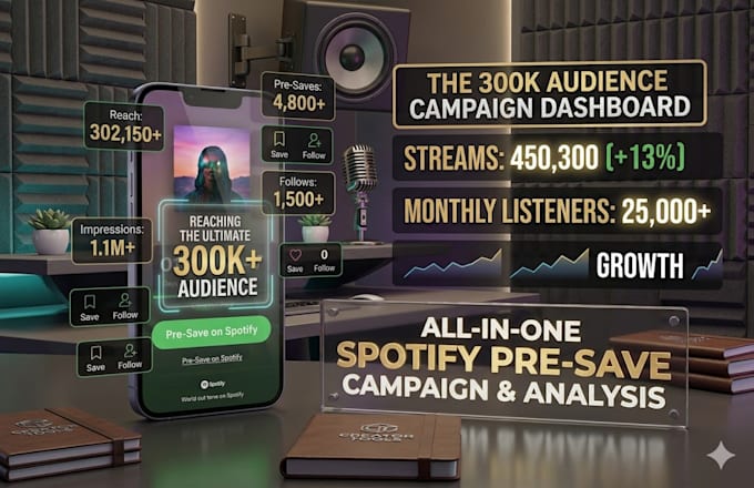 create a campaign for spotify song to 300k active audience