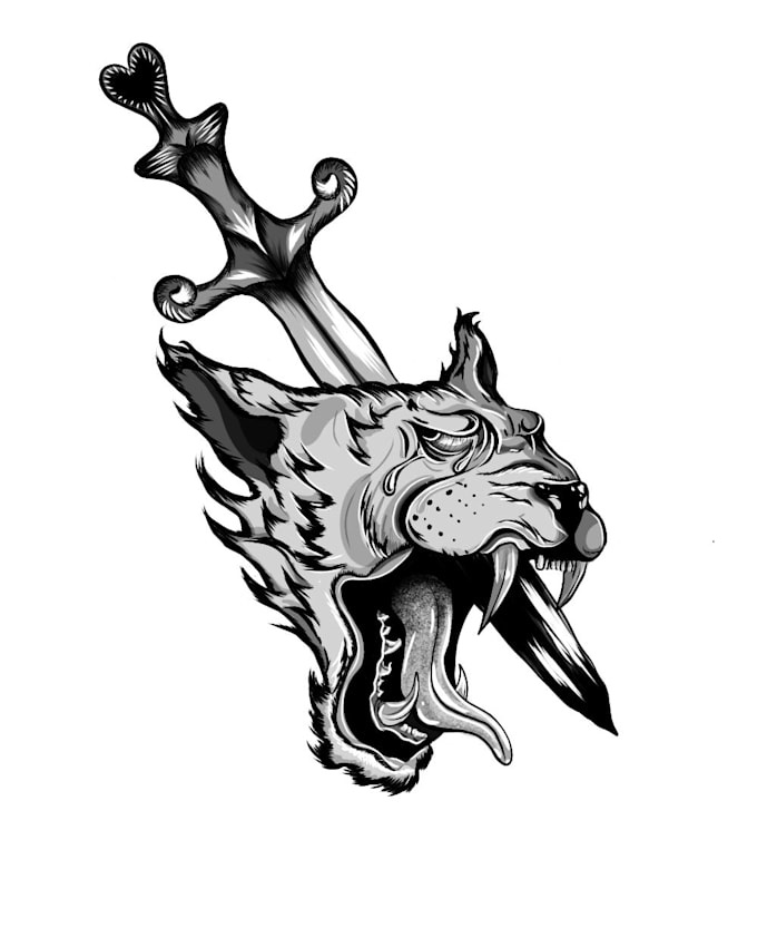 custom tattoo design gothic, blackwork, ornamental styles