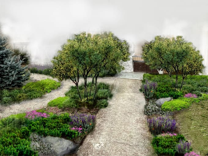 create a realistic garden design from your photo