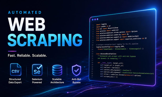 build a custom python web scraper for automated data extraction