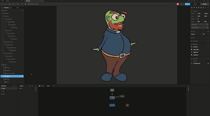 animate your 2d game characters in rive or spine 2d pro, interactive rive