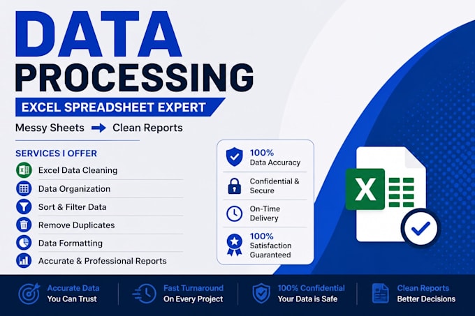 clean, format, filter, and organize your excel data