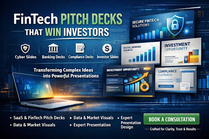 create cybersecurity compliance presentation design mobile banking startup deck
