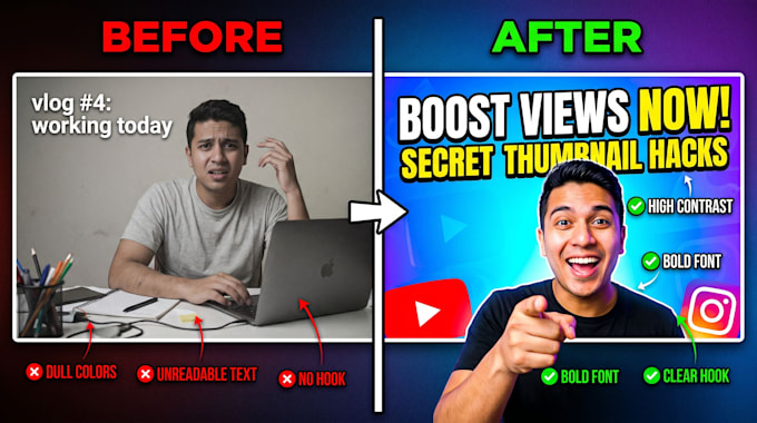 design premium viral youtube thumbnails that boost CTR