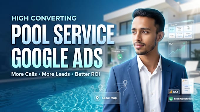 create high converting google ads for pool cleaning companies