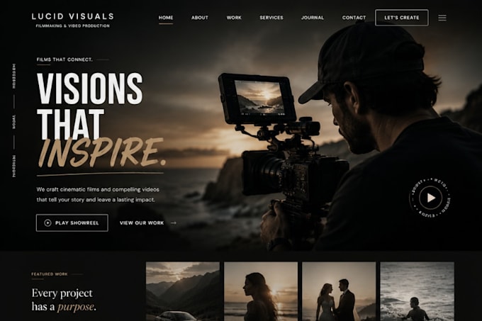build squarespace videographer website filmmaker video production website