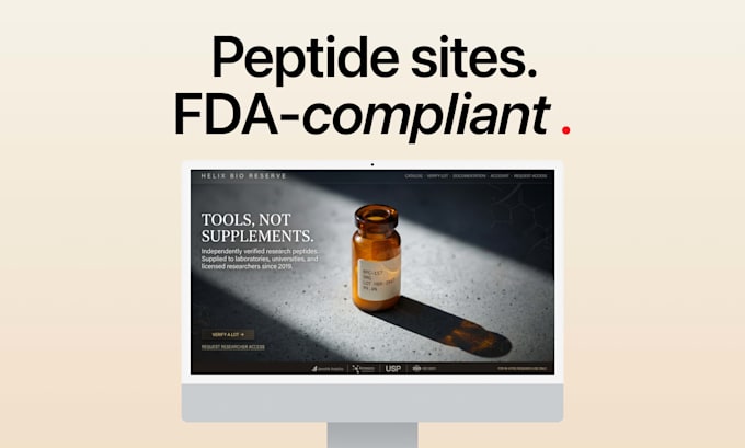 design a custom peptide website with template customization