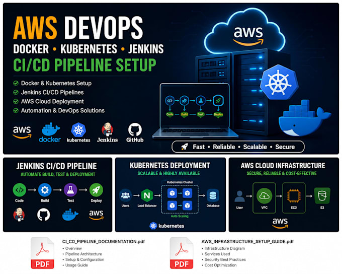 setup docker kubernetes and jenkins ci cd pipeline on AWS