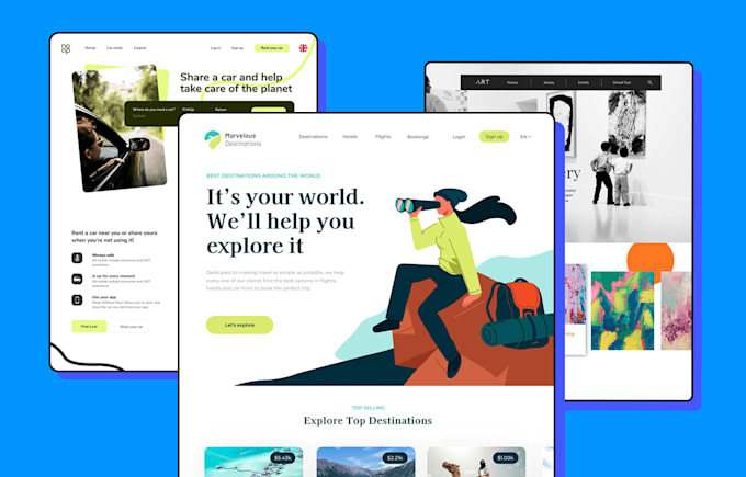 create an professional full stack website
