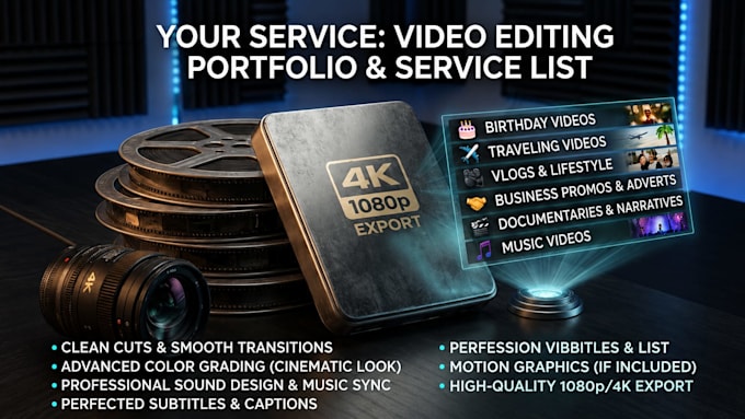 edit professional cinematic videos