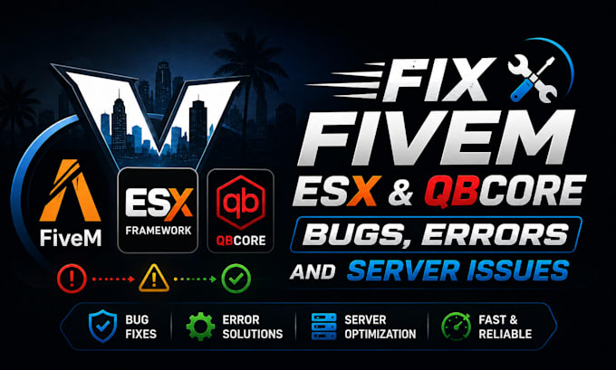 fix fivem esx and qbcore bugs, errors and server issues