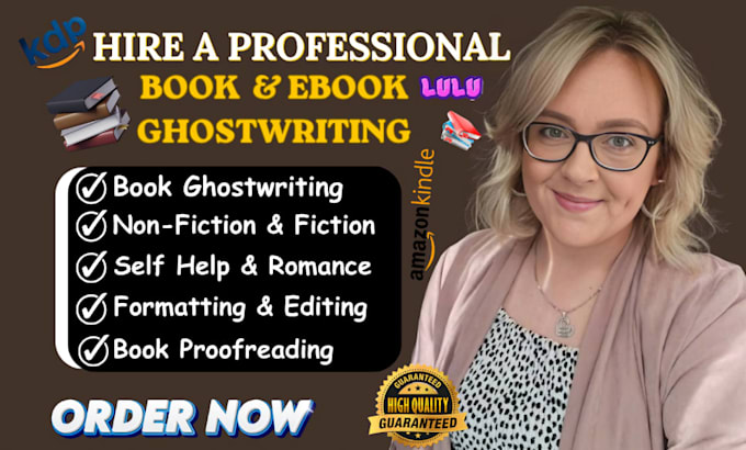 ghostwrite nonfiction ebook, romance , memoir and children book