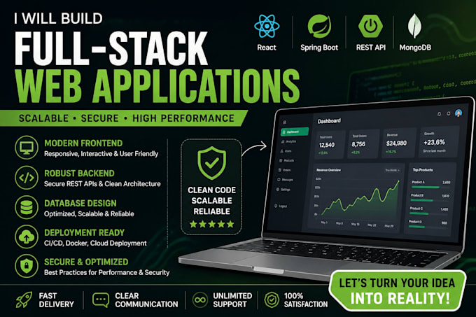 develop a scalable fullstack web application