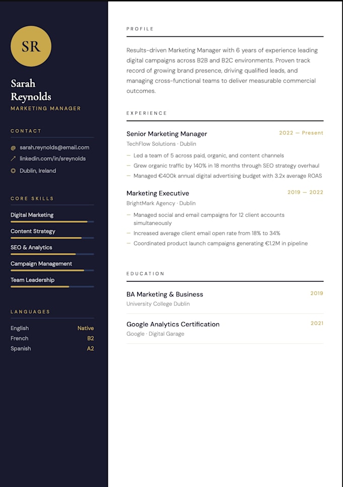 write a professional, modern CV that gets you interviews