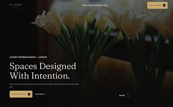 design and build a framer website or landing page