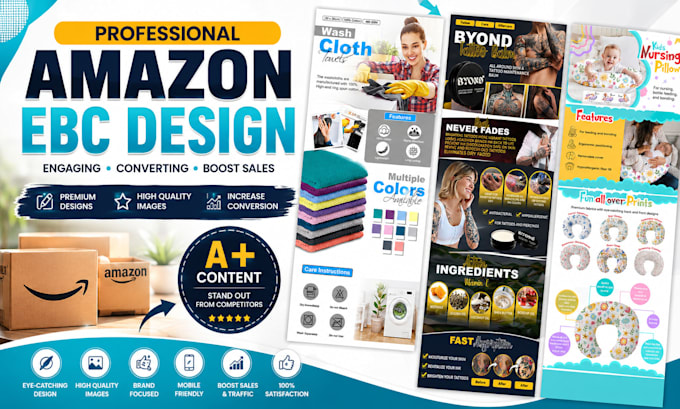 design professional amazon a plus content, ebc images