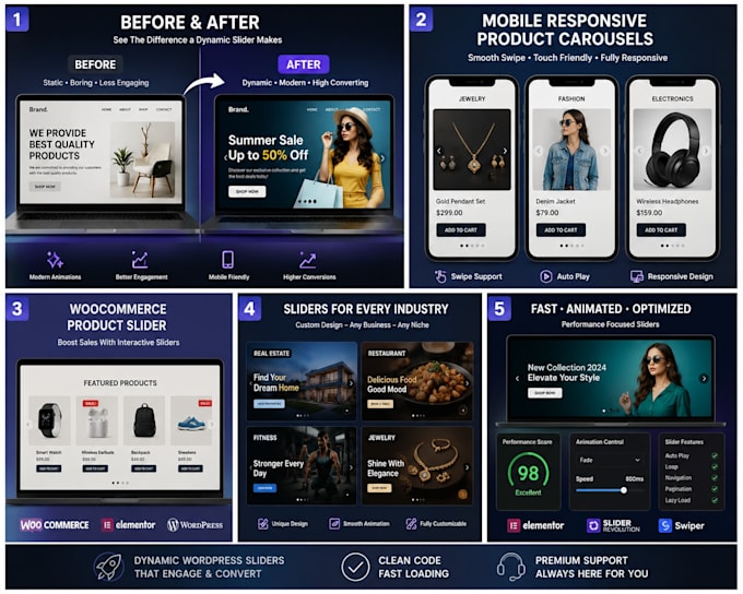 create a dynamic wordpress slider or responsive carousel