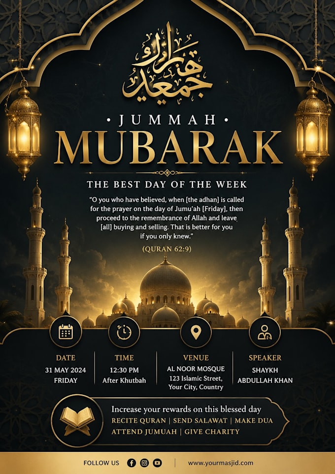 create professional islamic poster or flyer designs