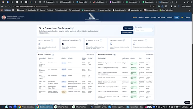 build a custom web app, admin dashboard or business platform